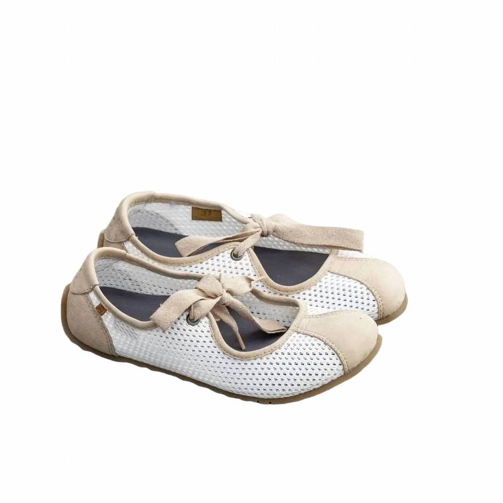 NEW EL NATURALISTA women's ondina flats in multi material white